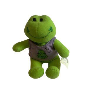 Build-A-Bear Happy Go Lucky Frog‎ Plush Toy 3.5” Green McDonalds 2009 Shirt
